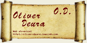 Oliver Deura vizit kartica